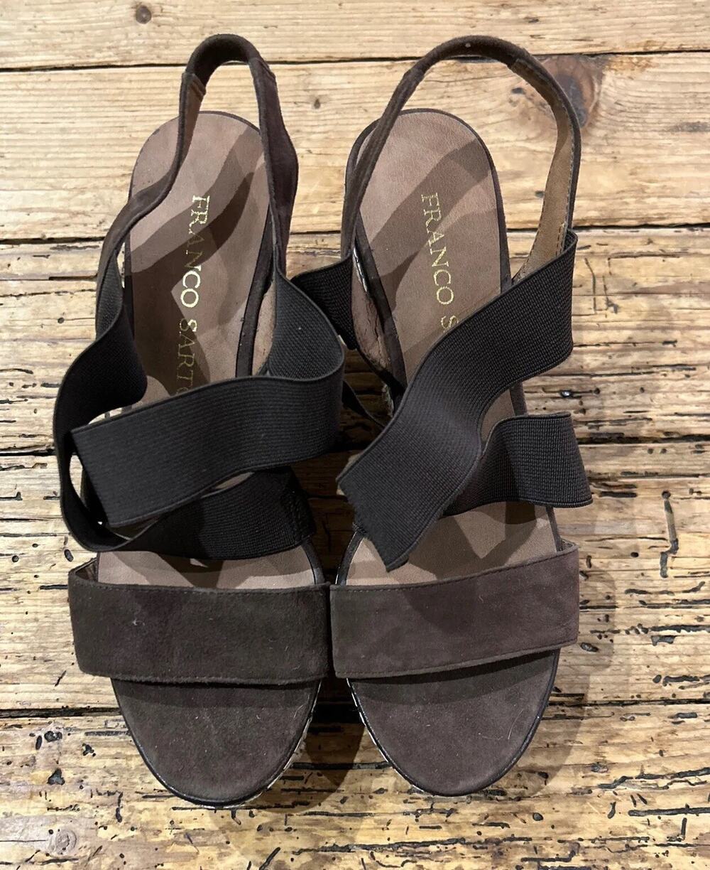 Franco Sarto Women’s Size 6M Brown Wedge Sandal